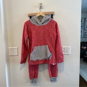 Lulu + Roo little road co sweatshirt and sweatpants women’s XS heather red